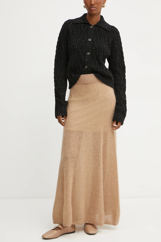 Шерстяная юбка Liviana Conti casual бежевый L4WG58