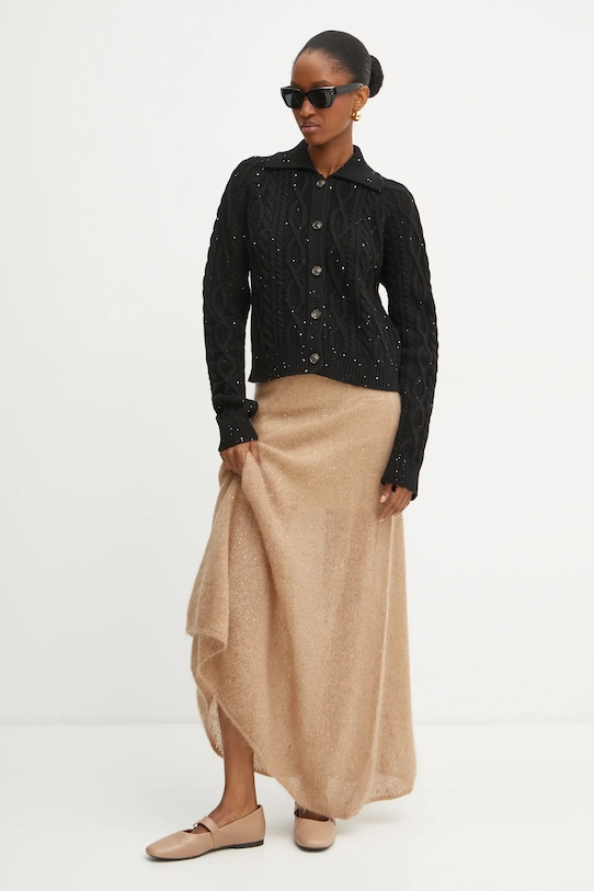 Шерстяная юбка Liviana Conti L4WG58 бежевый ZW24