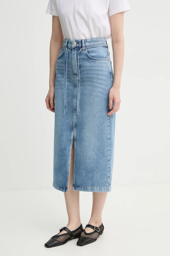 Day Birger et Mikkelsen spódnica jeansowa bawełna niebieski DAY65242713