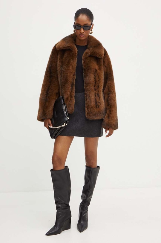 Vlnená sukňa Silvian Heach HUDAK GPA24014MG sivá ZW24