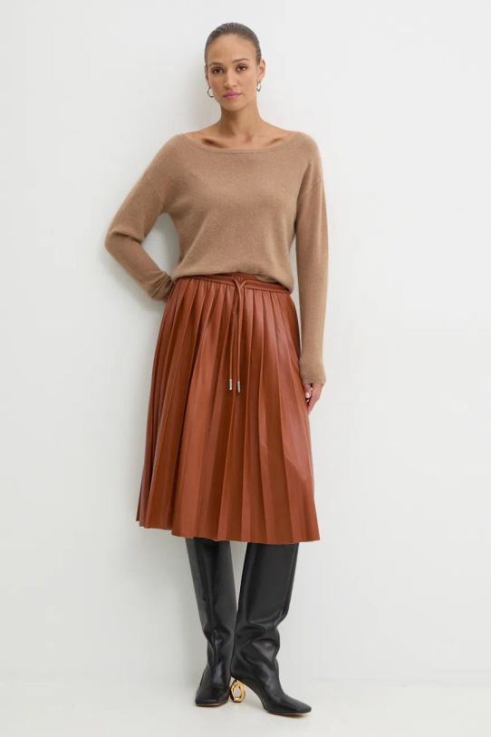 Sukně Silvian Heach KRINI GPA24052GO hnědá ZW24