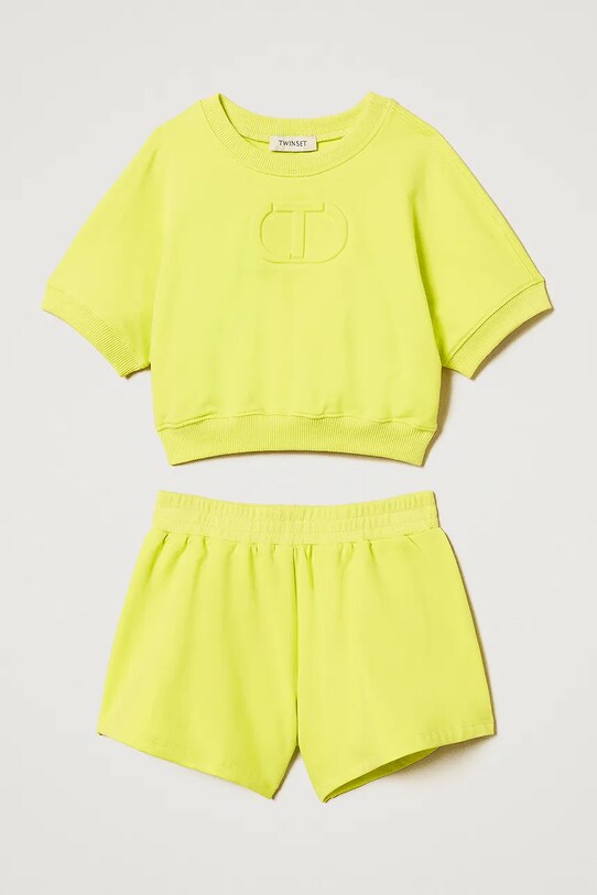 Twinset komplet dziecięcy z elastanem żółty 251GJ2580.128.170