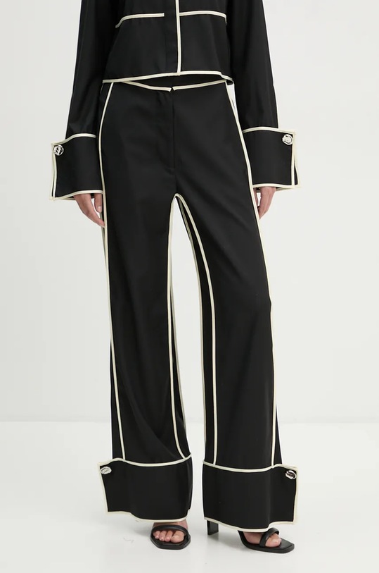 Vunene hlače Day Birger et Mikkelsen Walt - Refined Suiting Blend bez uzorka crna DAY65243416