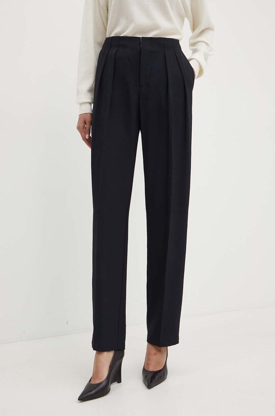 Liviana Conti spodnie tkanina czarny F4WQ25