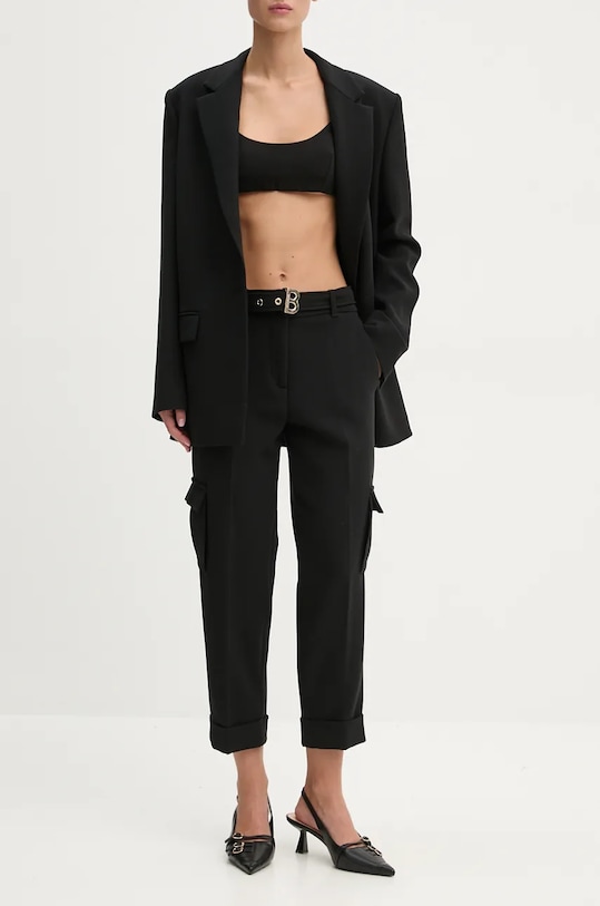 Hlače Blugirl Blumarine ravni crna RF4074.T3190