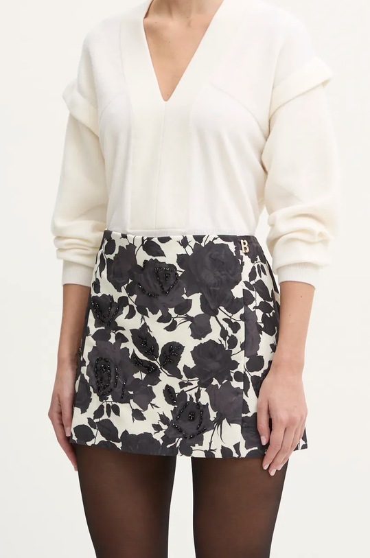 Kalhotová sukně Blugirl Blumarine nášivka šedá RF4093.T3637