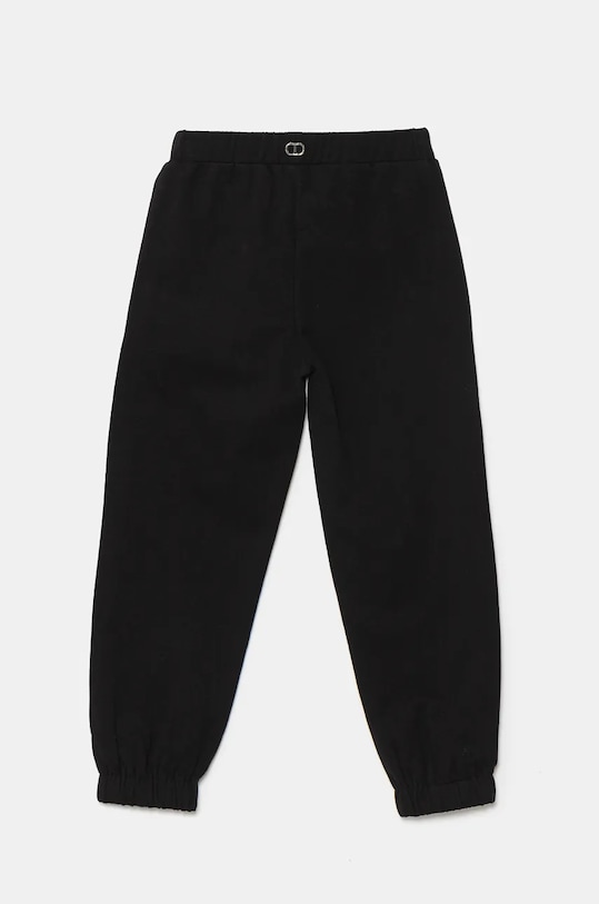 Twinset pantaloni de trening pentru copii tricotaj negru 242GJ2332