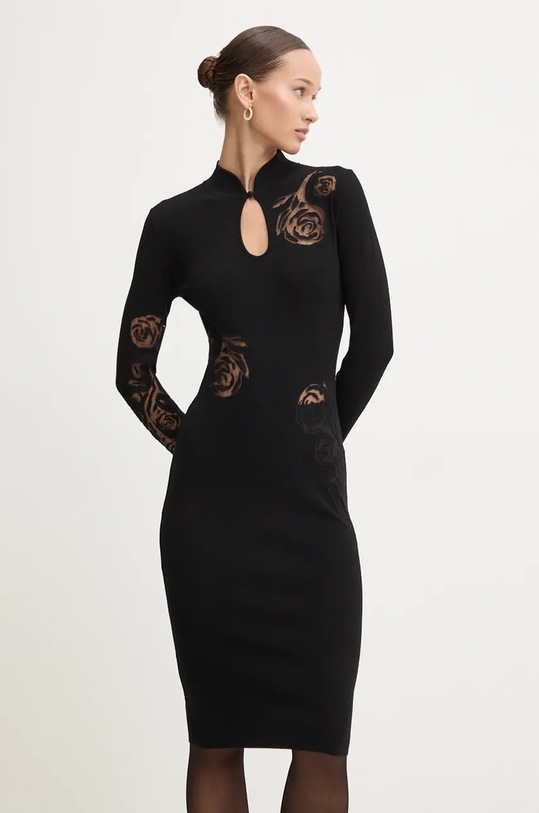 Haljina Blugirl Blumarine pletivo crna RF4155.MS99E