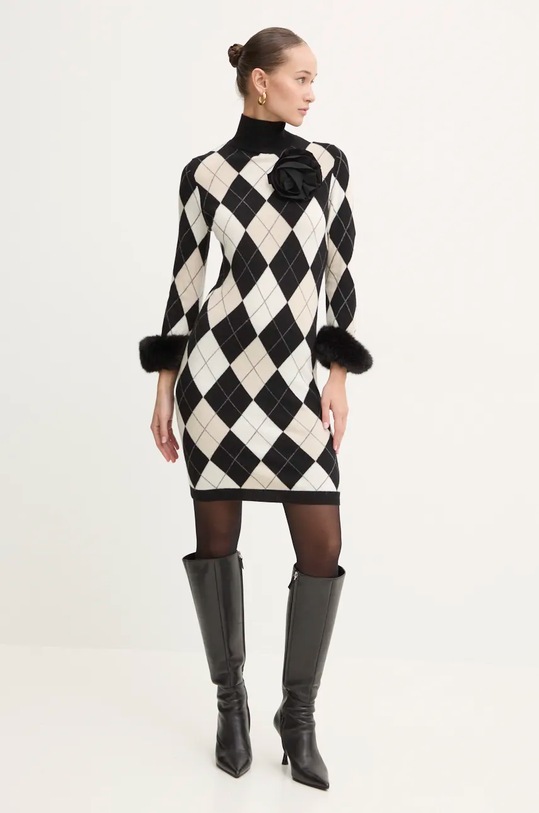 Blugirl Blumarine vestito con aggiunta di lana RF4193.MS14G nero ZW24