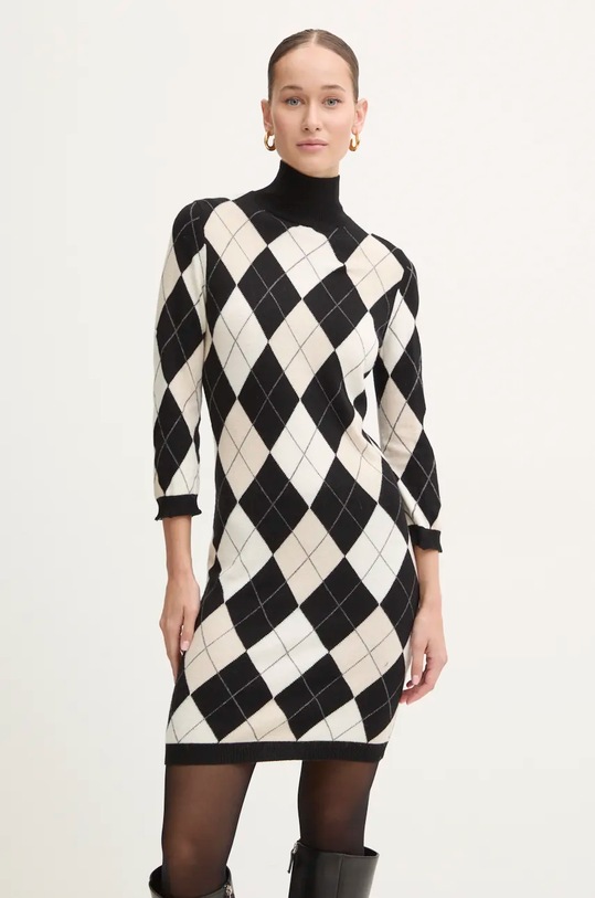 Blugirl Blumarine vestito con aggiunta di lana nero RF4193.MS14G