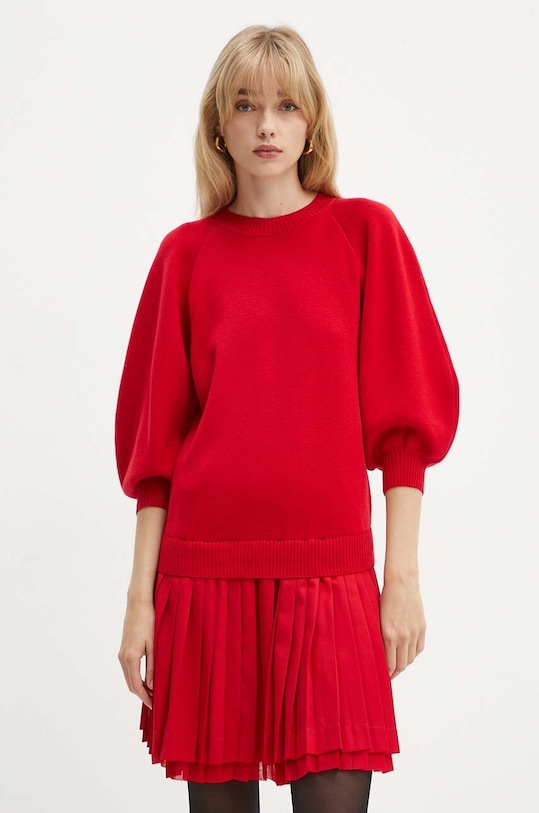 Silvian Heach sukienka z domieszką wełny DANNY trzy czwarte czerwony GPA24210VE