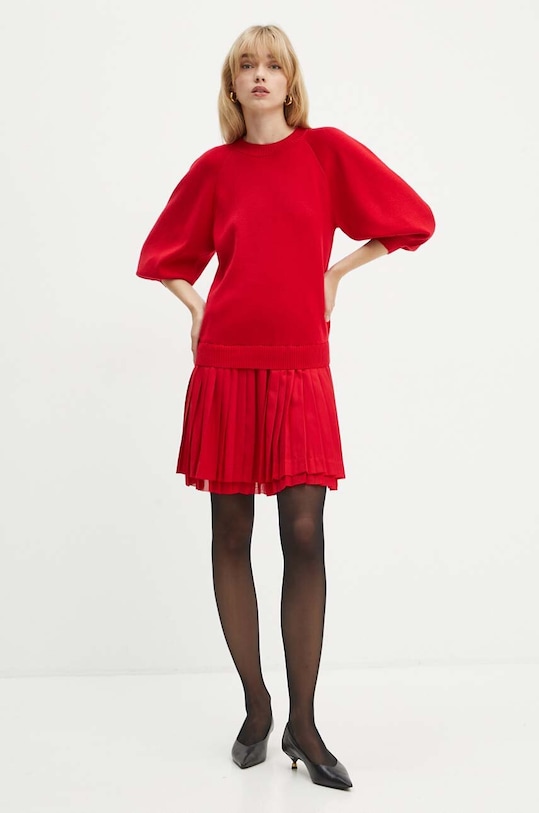 Silvian Heach sukienka z domieszką wełny DANNY GPA24210VE czerwony ZW24