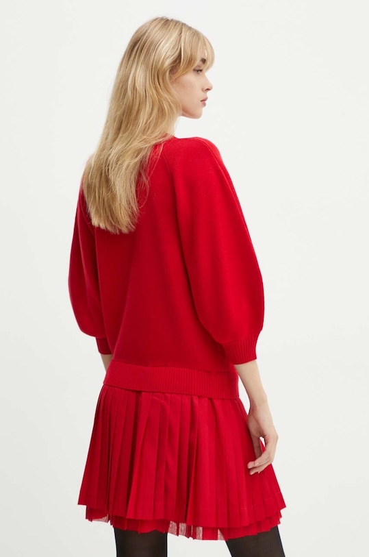Odzież Silvian Heach sukienka z domieszką wełny DANNY GPA24210VE czerwony