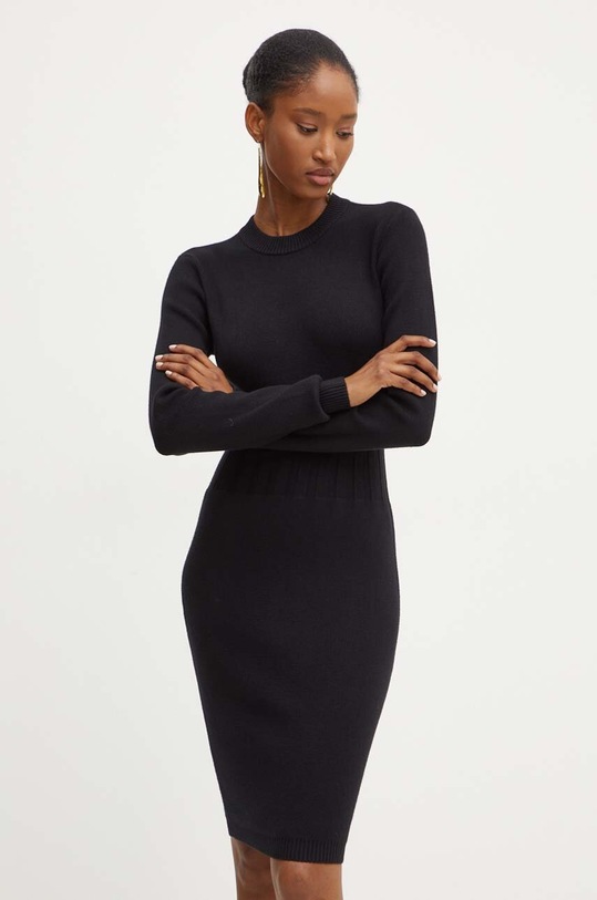 Haljina Silvian Heach MARIT pletivo crna GPA24275VE