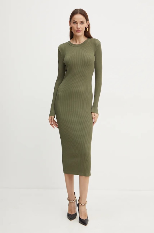 Silvian Heach rochie CHIKIO midi verde GPA24081VE