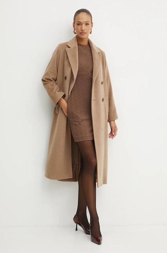 Silvian Heach sukienka GABA GPA24123VE brązowy ZW24