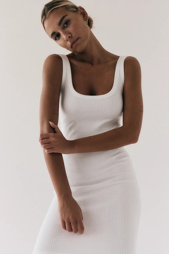 MUUV. vestito in cotone FENDU sukienka.krotka.FENDU