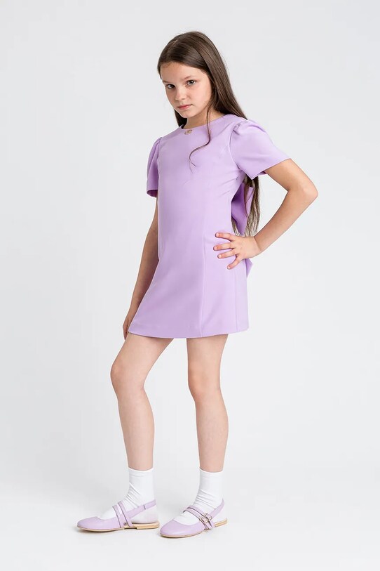 Otroška obleka Twinset Mini vijolična 251GJ2QN9.128.170