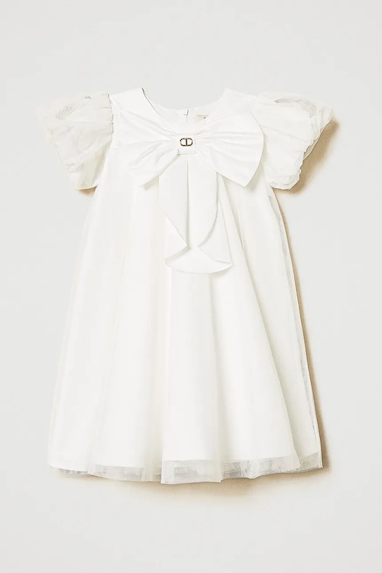 Twinset vestito bambina applique bianco 251GJ2QP1.86.116