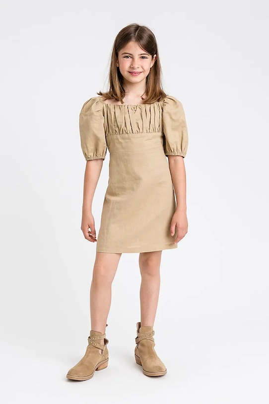Dječja haljina Twinset kratki bež 251GJ2406.128.170