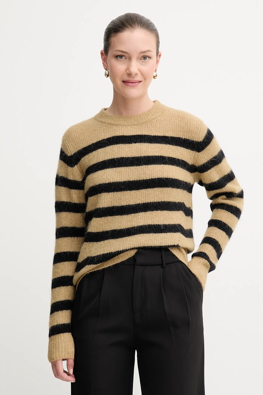 Μάλλινο πουλόβερ Mos Mosh μπεζ 165660