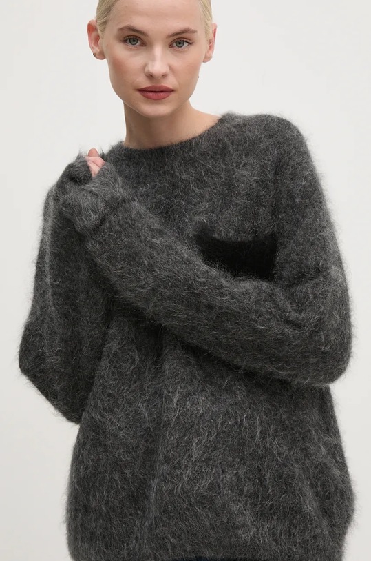 Mos Mosh pulover de lana grosime medie gri 165920