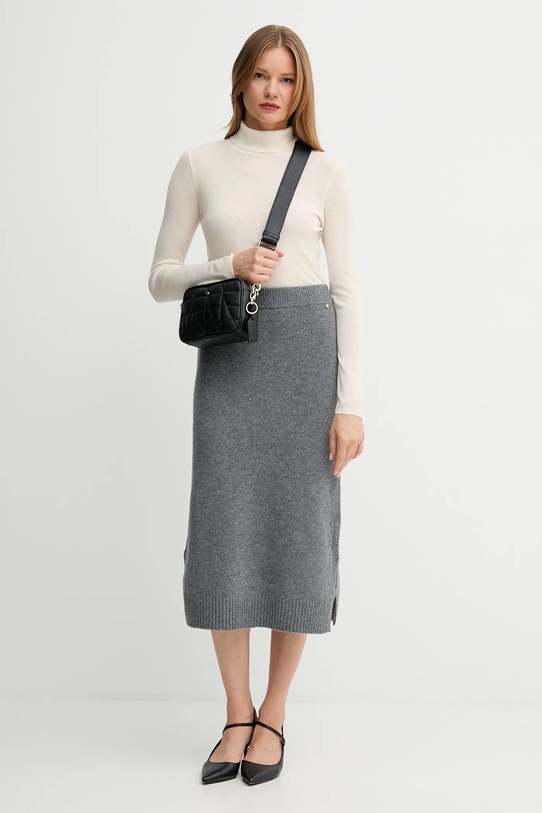 Mos Mosh sweter wełniany 165910 beżowy ZW25