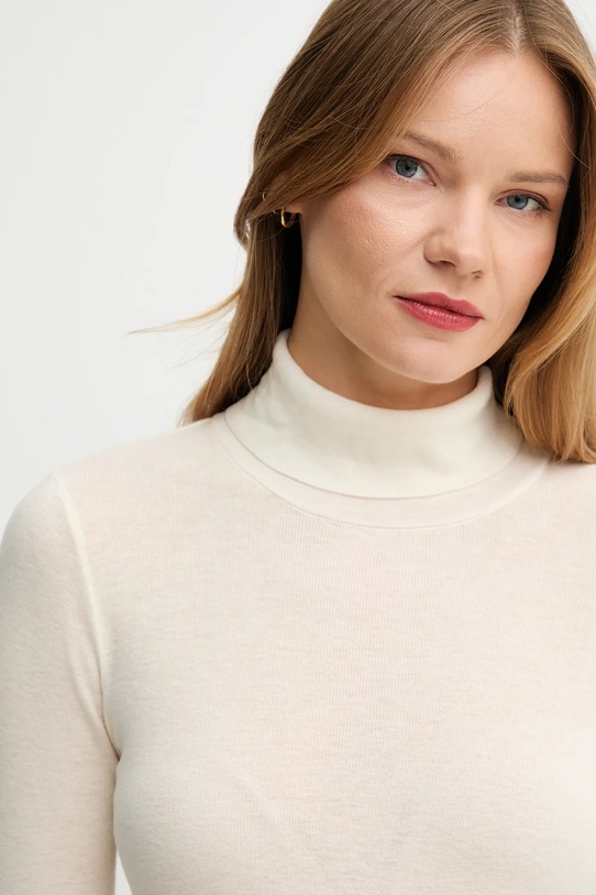 Mos Mosh sweter wełniany beżowy 165910