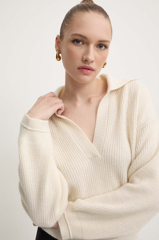 Liviana Conti maglione in cachemirie beige F4WC18