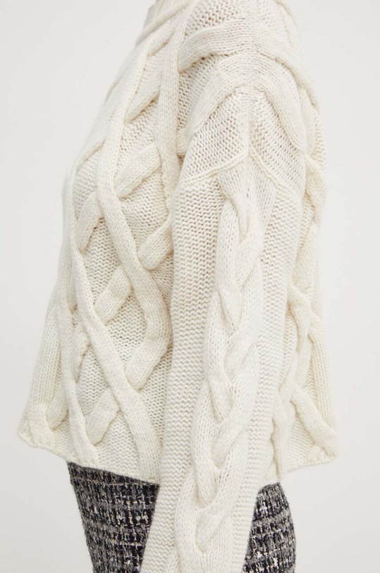 Liviana Conti sweter kaszmirowy F4WC34 beżowy