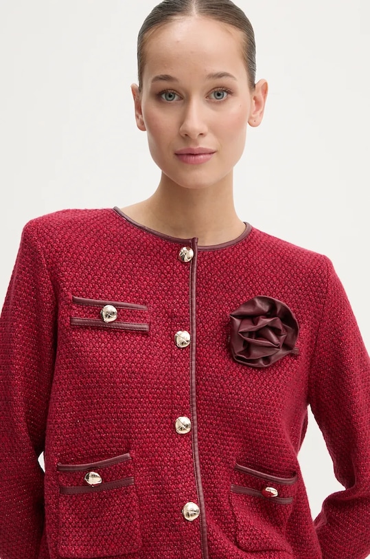 Σακάκι Blugirl Blumarine πλεκτό ύφασμα μπορντό RF4142.MA95O