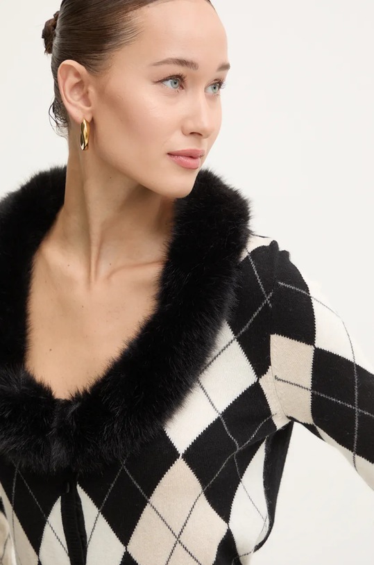 Kardigan s primjesom vune Blugirl Blumarine RF4192.MS14G crna