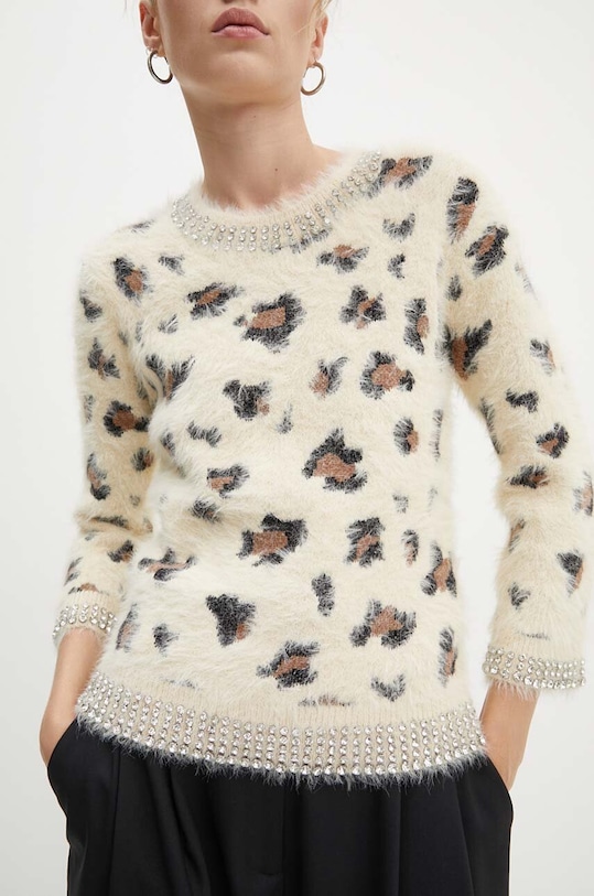 Πουλόβερ Blugirl Blumarine απλικέ μπεζ RF4206.MA22O