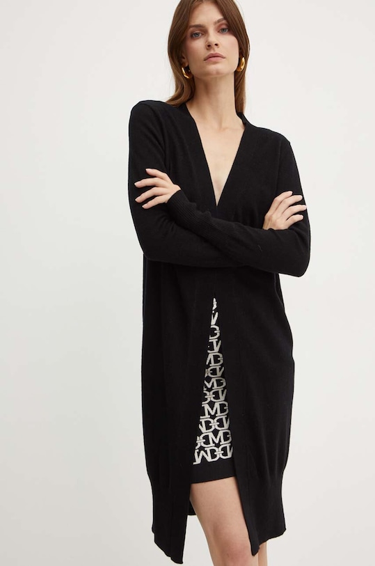 Silvian Heach kardigan LANGE wełna czarny GPA24277CD