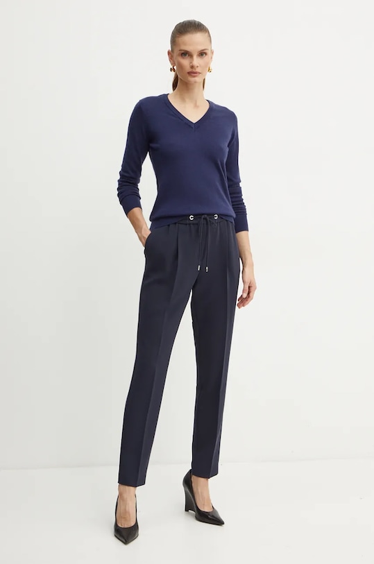 Silvian Heach sweter wełniany MAIWALD GPA24313MA granatowy ZW24