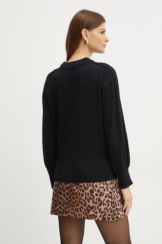 Odzież Silvian Heach sweter wełniany FIELDER GPA24318MA czarny
