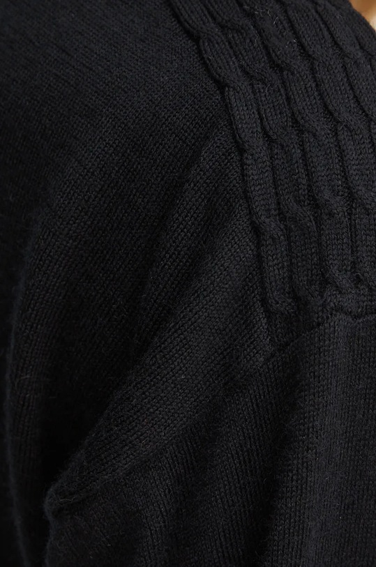 Silvian Heach sweter wełniany FIELDER GPA24318MA czarny