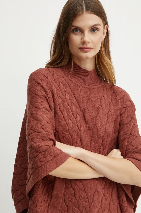 Pončo Silvian Heach PLIZ hnedá GPA24321PN