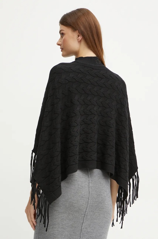 Îmbrăcăminte Silvian Heach poncho PLIZ GPA24321PN negru