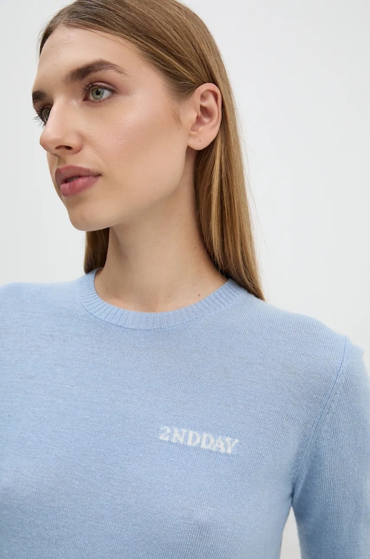 Sveter s prímesou vlny 2NDDAY Lance TT modrá 2245343408