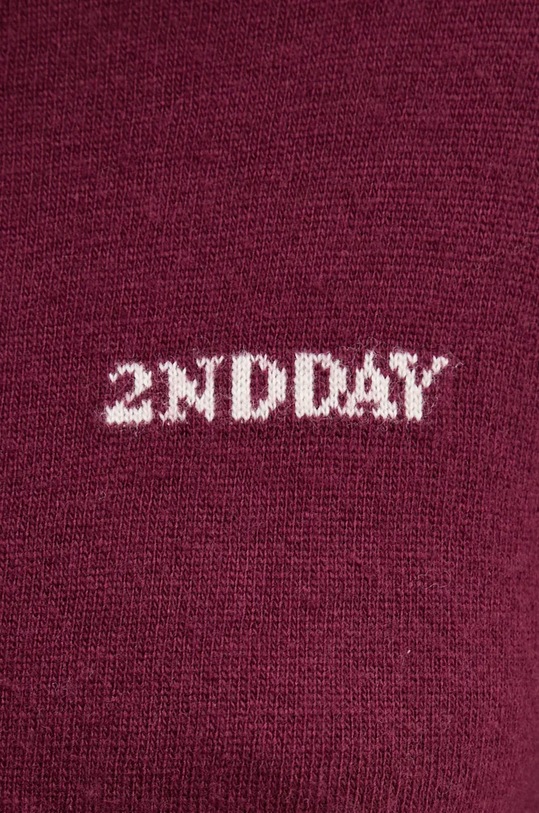 Svetr z vlněné směsi 2NDDAY Porto TT 2245344408 burgundské