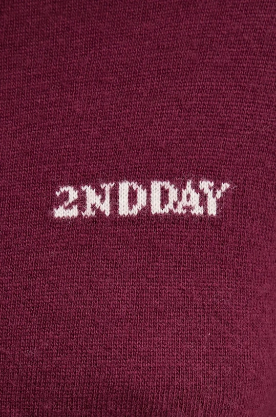 Svetr z vlněné směsi 2NDDAY Porto TT 2245344408 burgundské