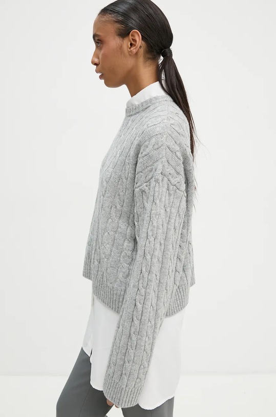 2NDDAY sweter z domieszką wełny Quito szary 2245340456
