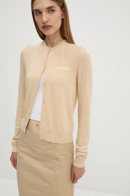 2NDDAY cardigan din amestec de lana Vinny TT uni bej 2245341408
