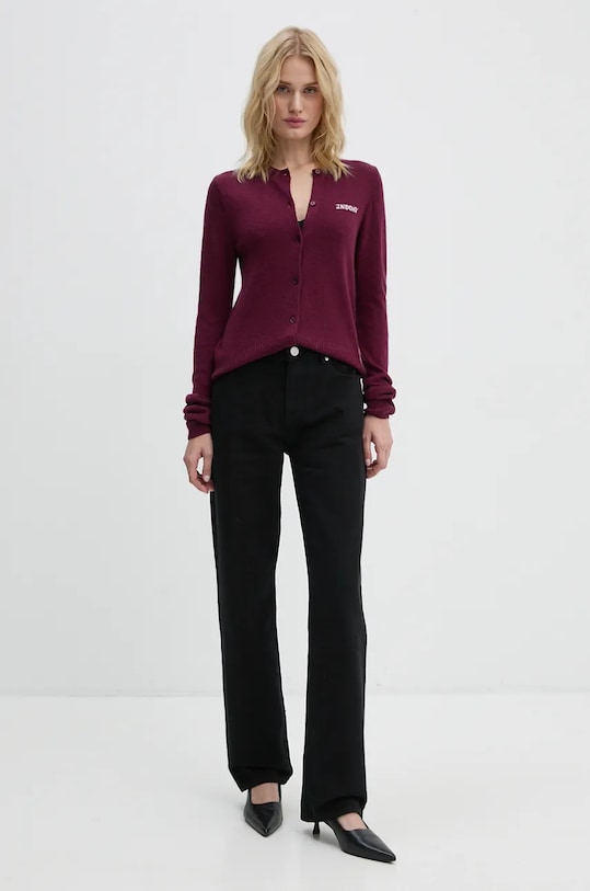 Kardigán s prímesou vlny 2NDDAY Vinny TT 2245341408 fialová ZW24