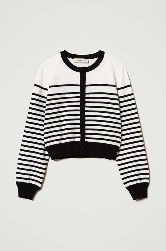 Dětský svetr s příměsí vlny Twinset 242GJ3031.128.170 bílá ZW24