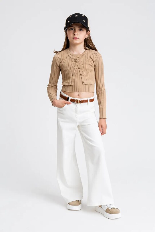 Twinset cardigan copii uni bej 251GJ3405.128.170