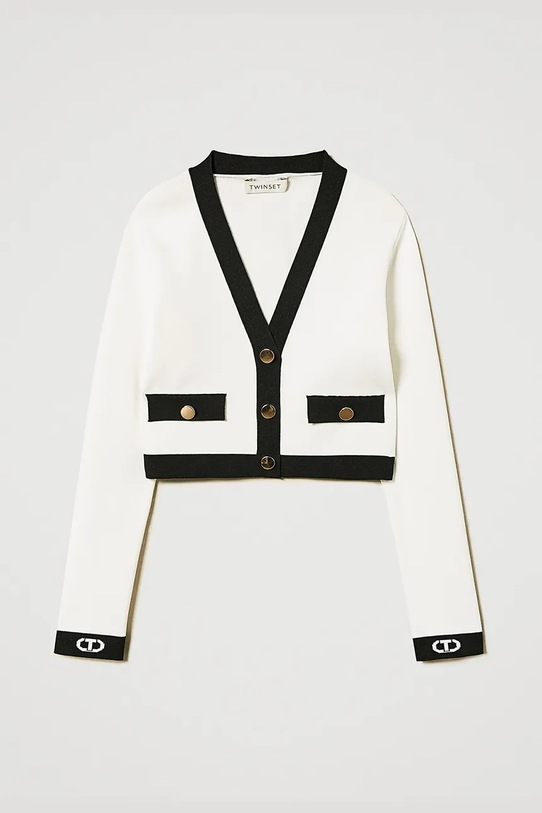 Twinset kardigan dziecięcy 251GJ3QW4.128.170 biały ZS25