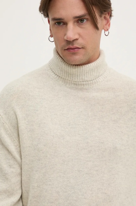 Solid pulover de lana gri 21108464.1106061