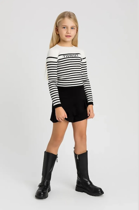 Dětské kraťasy Twinset látka černá 242GJ2044